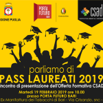 incontro di presentazione dell'Offerta Formativa CSAD PASS LAUREATI